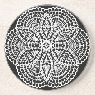 Porta-copos De Arenito Doily Art