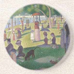 Porta-copos De Arenito Domingo na pintura de La Grande Jatte Seurat