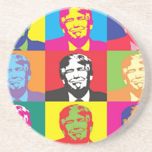 Porta-copos De Arenito Donald Trump Pop Art
