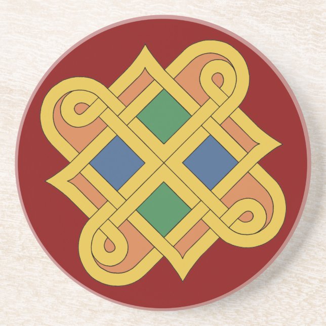 Porta-copos De Arenito Durrow Knotwork 2016 (Frente)