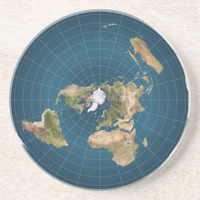 Porta-copos De Arenito É Flat.  Não, Realmente. (Frente)