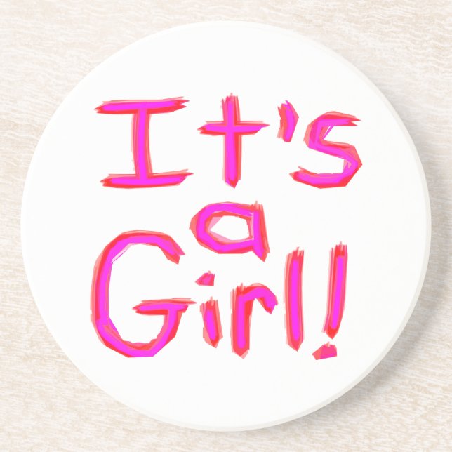 Porta-copos De Arenito É uma garota! (Frente)