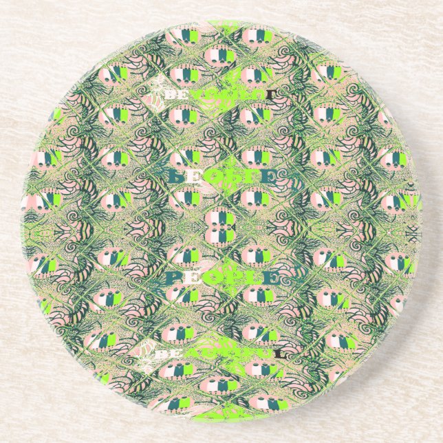 Porta-copos De Arenito Eco Africa Motif - Arte Africana Inspirada na Natu (Frente)