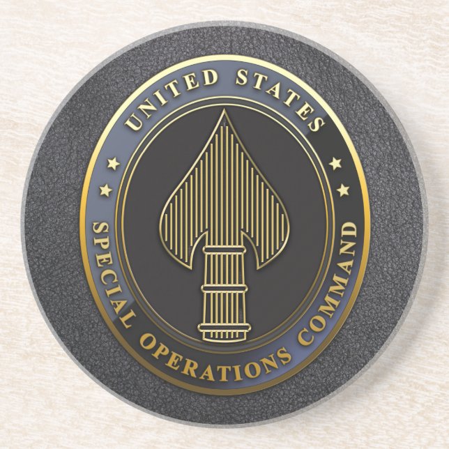 Porta-copos De Arenito Emblema USSOCOM (Frente)