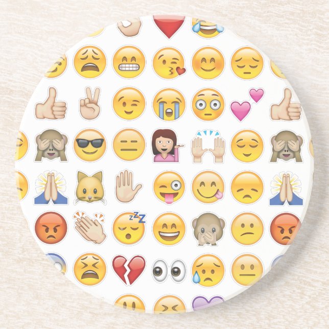 Porta-copos De Arenito emoji (Frente)