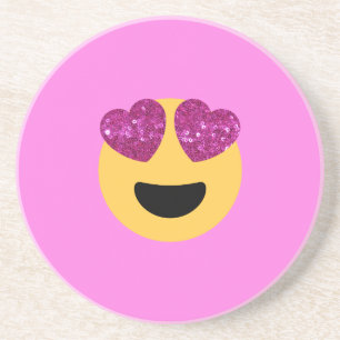 Porta-copos De Arenito emoji do coração