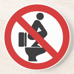 Porta-copos De Arenito Engraçado sem pés no assento ⚠ símbolo tailandês ⚠