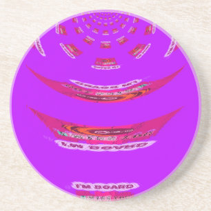 Porta-copos De Arenito Engraçado, sinto sua falta, estou entediado