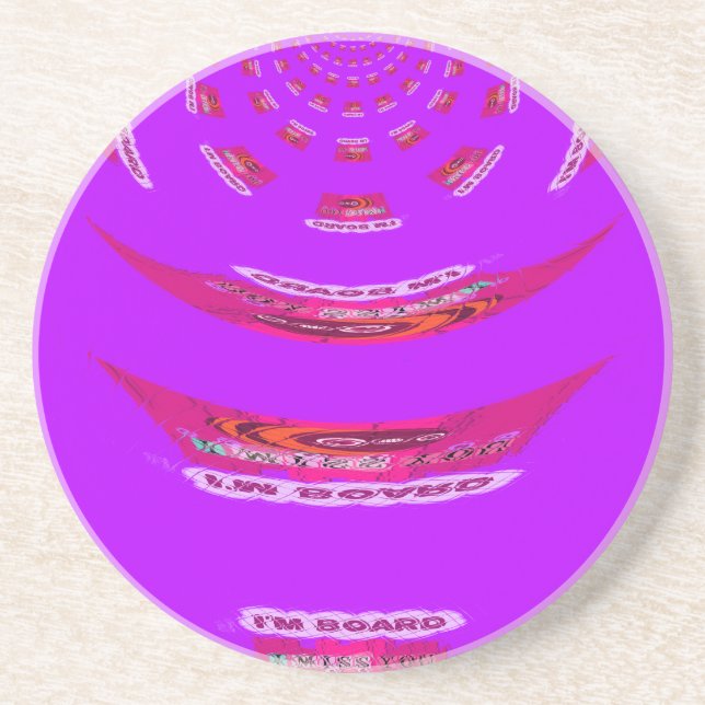 Porta-copos De Arenito Engraçado, sinto sua falta, estou entediado (Frente)