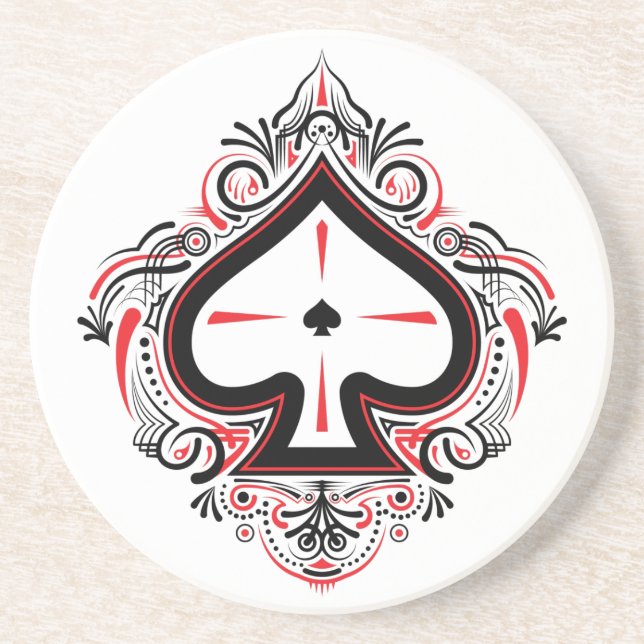 Porta copos de arenito — Espadas (Frente)