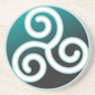 Porta-copos De Arenito Espiral do céltico de Triskele