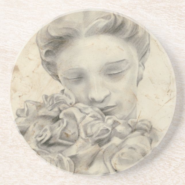 Porta-copos De Arenito Estátua no Jardim I (Frente)