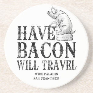 Porta-copos De Arenito Estilo Grunge Tem Bacon Will Viagem