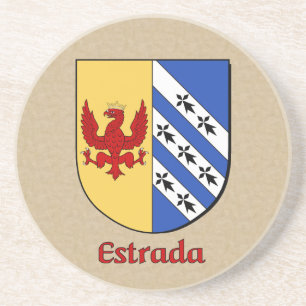 Porta-copos De Arenito Estrada Heraldic Shield
