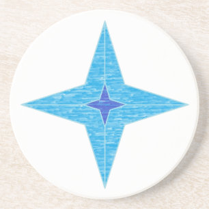 Porta-copos De Arenito Estrela Azul