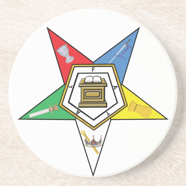 Porta-copos De Arenito Estrela do OES (Frente)