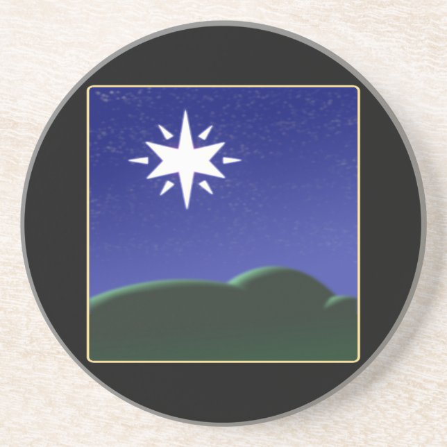 Porta-copos De Arenito Estrela norte (Frente)