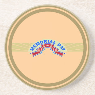 Porta-copos De Arenito Estrelas do Memorial Day -