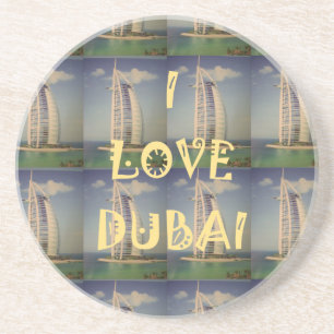 Porta-copos De Arenito Eu Amo Dubai