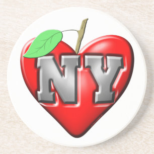 Porta-copos De Arenito Eu amo NY