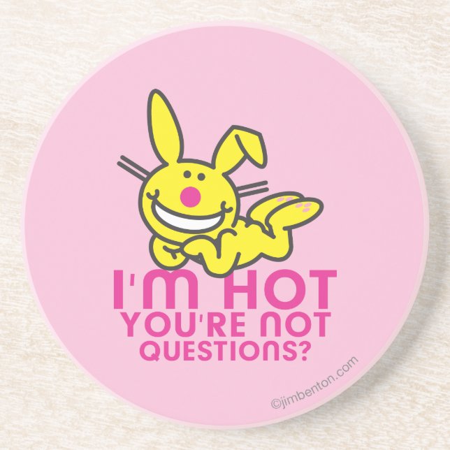 Porta-copos De Arenito Eu estou quente você não sou (Frente)