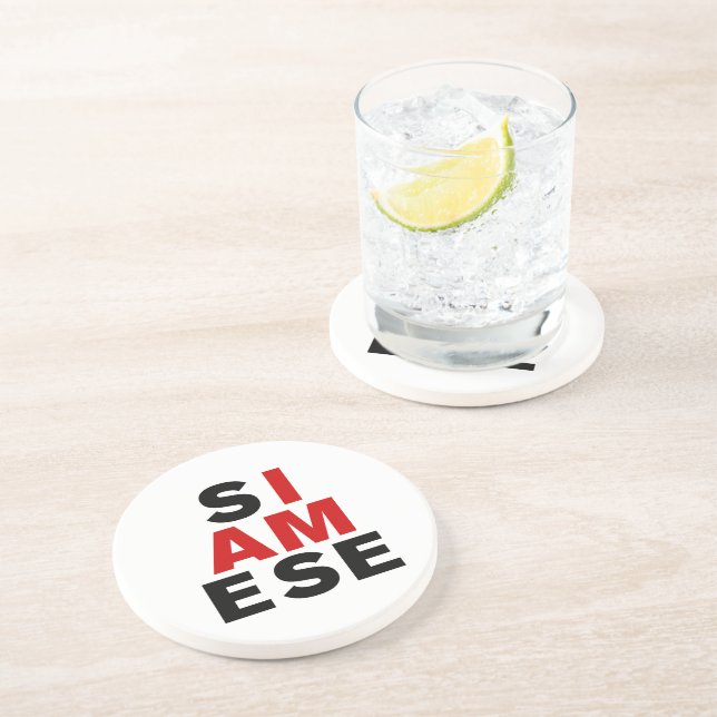 PORTA-COPOS DE ARENITO EU SOU SIAMESE (Lateral)