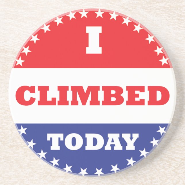 Porta-copos De Arenito Eu Subi Hoje (Frente)