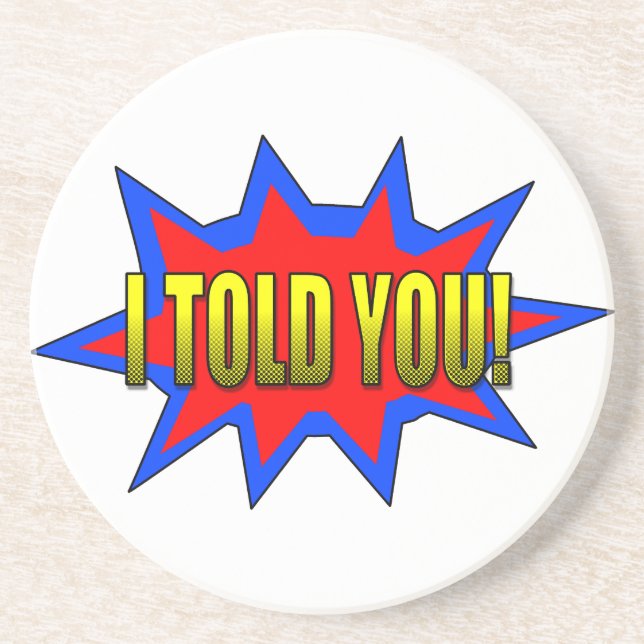 Porta-copos De Arenito Eu Te Disse (Frente)