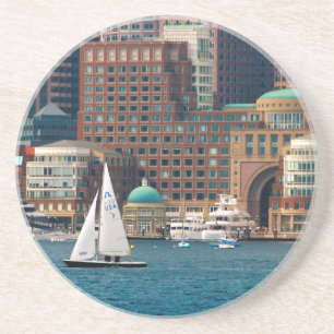 Porta-copos De Arenito EUA, Massachusetts. Vista panorâmica da orla marít