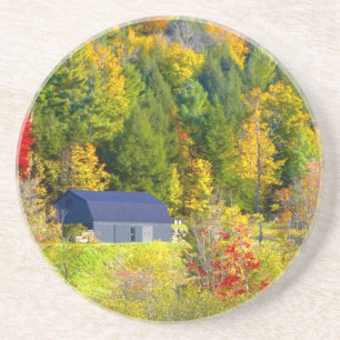 Porta-copos De Arenito EUA, Vermont. Folhagem de outono ao longo da rodov