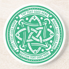 Porta-copos De Arenito Faça seu próprio trevo esverdear o irlandês celta