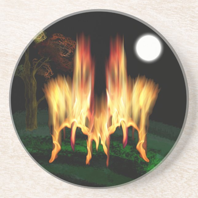 Porta-copos De Arenito Fire Fly (Frente)