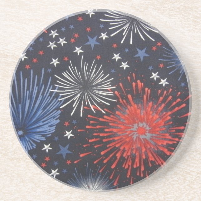 Porta-copos De Arenito Fireworks (Frente)
