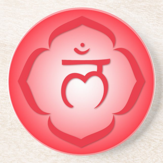 Porta-copos De Arenito First Chakra - Muladhara (Frente)