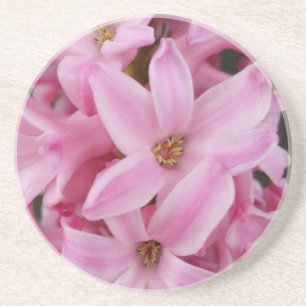 Porta-copos De Arenito flor de hyacinte rosa