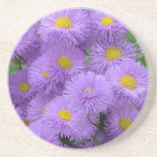 Porta-copos De Arenito Floral Roxo