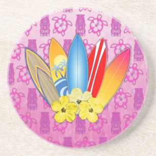 Porta-copos De Arenito Flores da prancha e do hibiscus