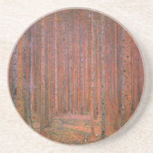 Porta-copos De Arenito Floresta de Abetos de Gustav Klimt Tannenwald Árvo