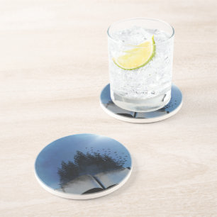 Porta-copos De Arenito Floresta de Livro Aberto