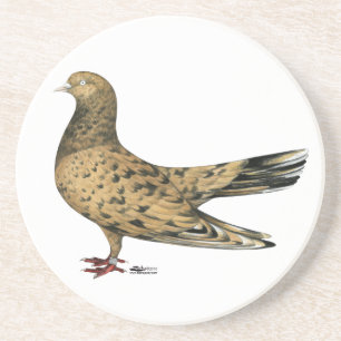 Porta-copos De Arenito Flying Oriental Roller Pigeon Almond