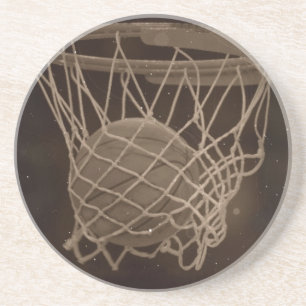 Porta-copos De Arenito Foto de basquete danificada