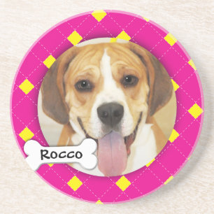 Porta-copos De Arenito Foto personalizada do cão de Argyle