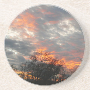 Porta-copos De Arenito Fotografia da paisagem solar do inverno