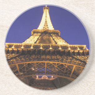 Porta-copos De Arenito FRANÇA, Torre Eiffel de Paris, vista noturna