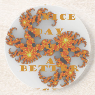 Porta-copos De Arenito Galáctico Celestial tem um belo dia e uma noite me