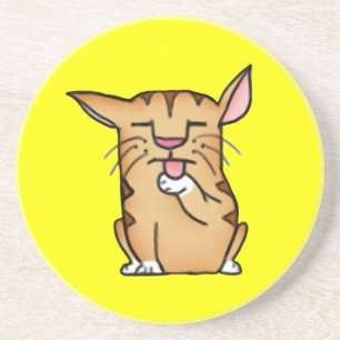 Porta-copos De Arenito Gato Gordo