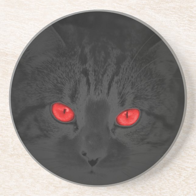 Porta-copos De Arenito Gato negro (Frente)