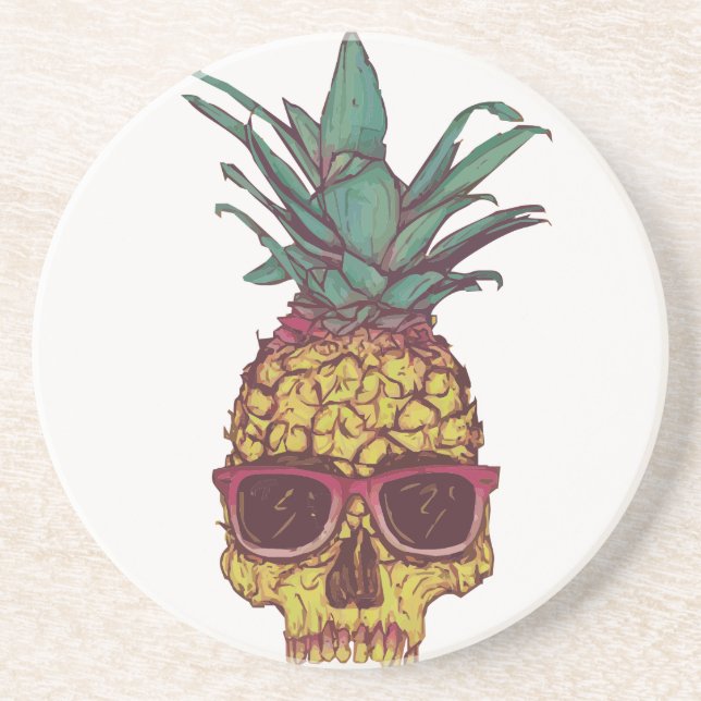 Porta-copos De Arenito Geek Funky Legal Pineapple Punk (Frente)
