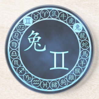 Porta-copos De Arenito Gemini/Rabbit