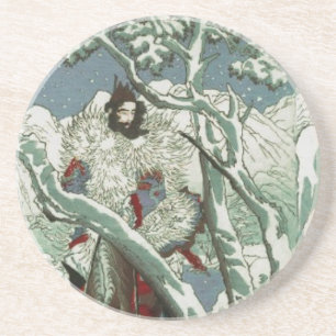 Porta-copos De Arenito Gentoku Visitando Komei Na Neve (1:3)